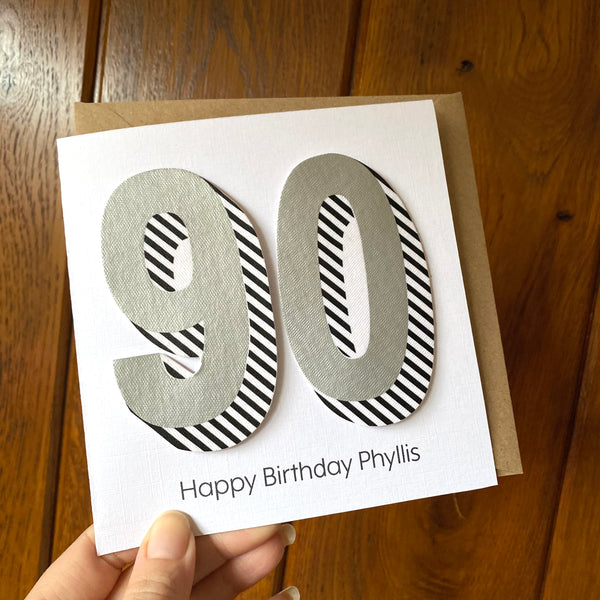 Handmade Birthday Card. Numbers/Age 20-80 - Bradford Buzz