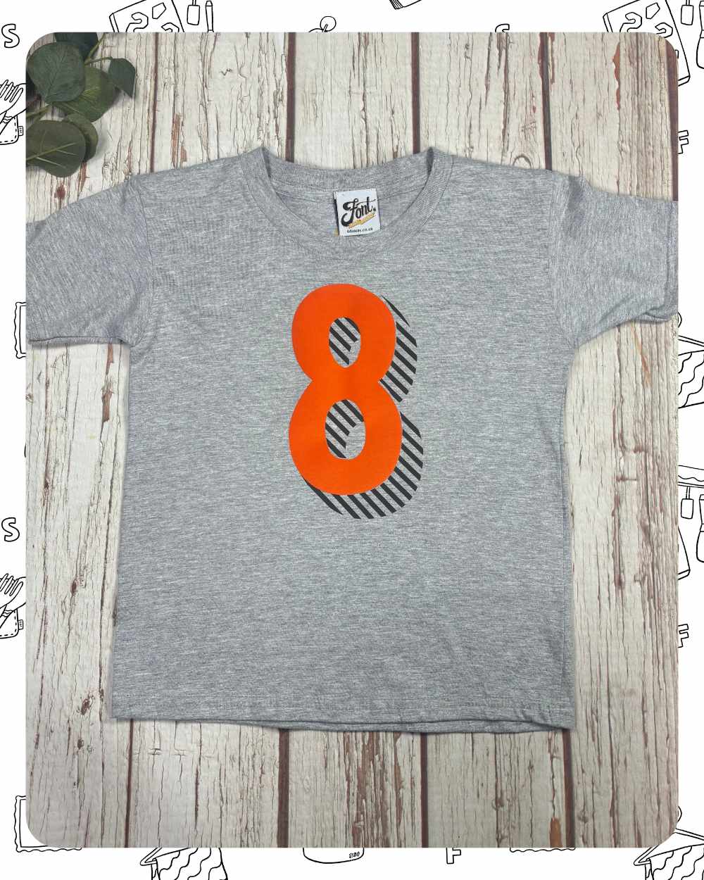 Ready To Ship: Kids Heather T-Shirt- Eight- age 5-6 years