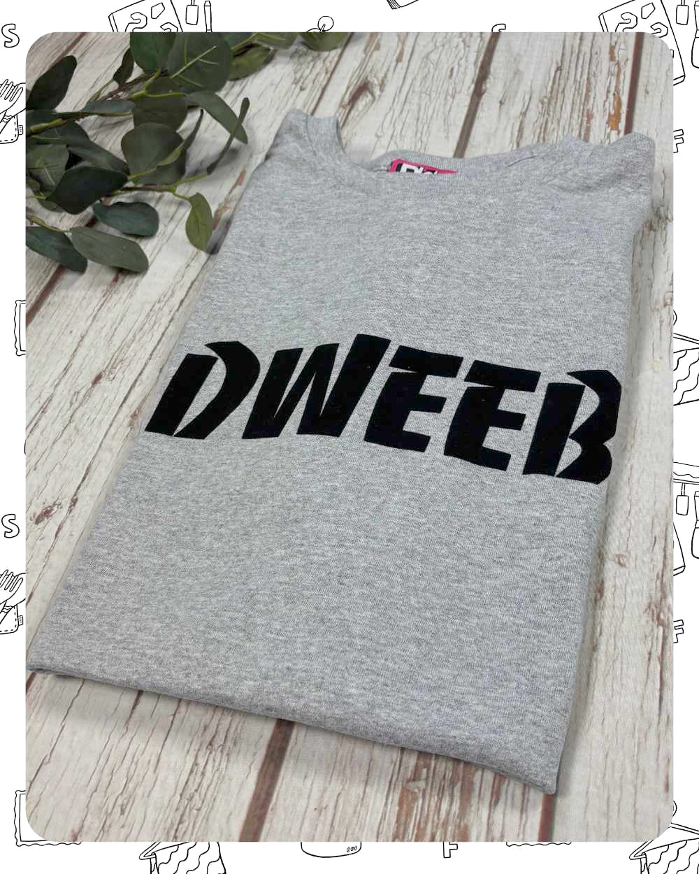 Ready To Ship: Kids Heather T-Shirt- Dweeb- age 12-14, 15-16 years