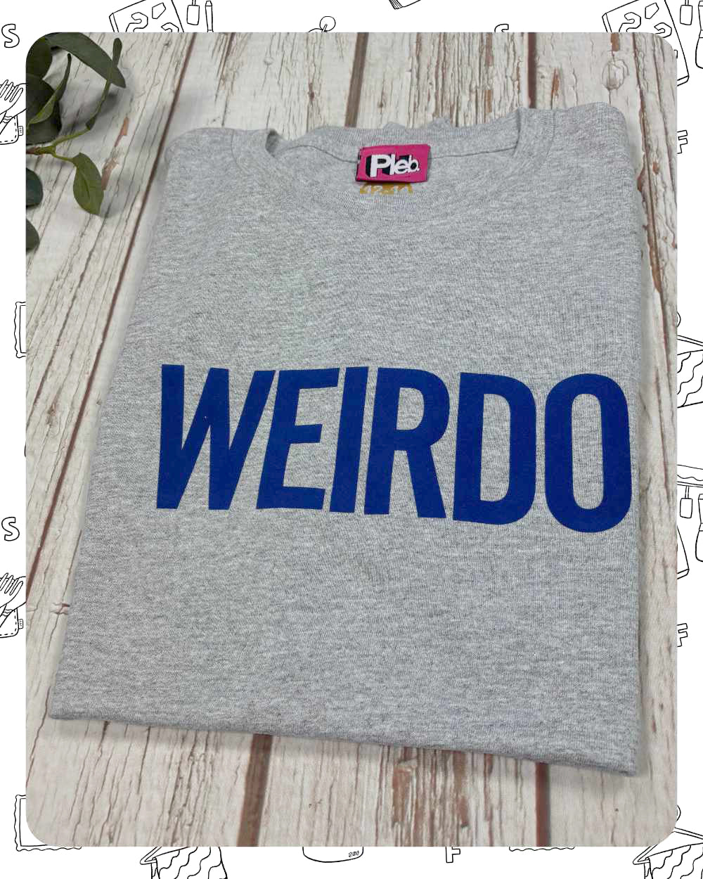 Ready To Ship: Kids Heather T-Shirt- Weirdo- age 12-14 years