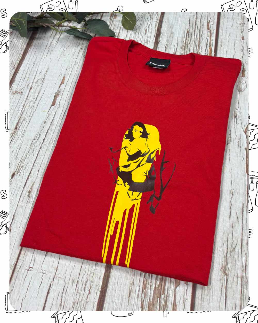 Ready To Ship: Unisex Red T-Shirt Lady- Size S