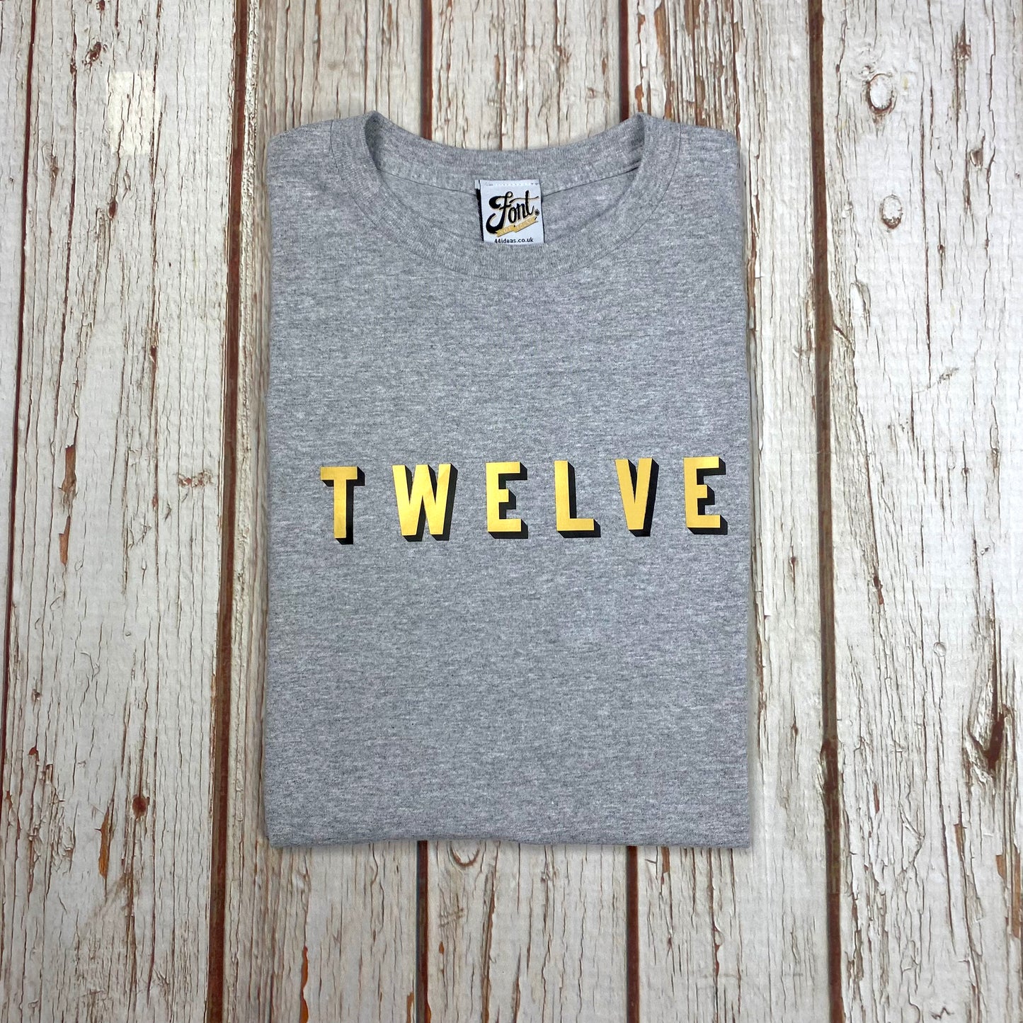 12th Birthday T-Shirt – Bingley Bang Gold Foil