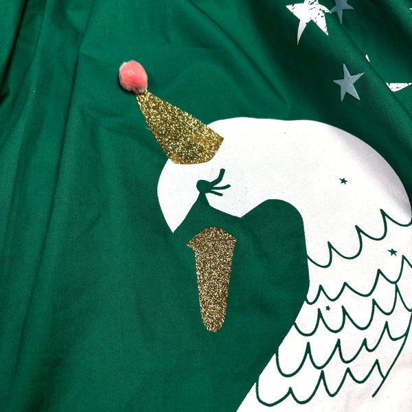 Green Unicorn Swan Skirt with Elasticated Waist and Pockets