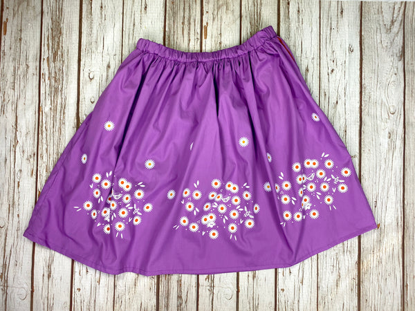 Daisy Lilac midi Skirt with Pockets