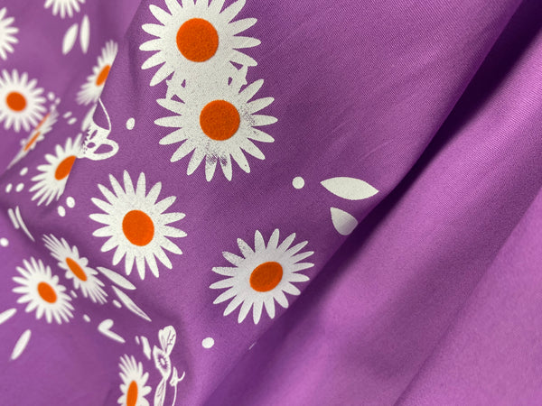 Daisy Lilac midi Skirt with Pockets
