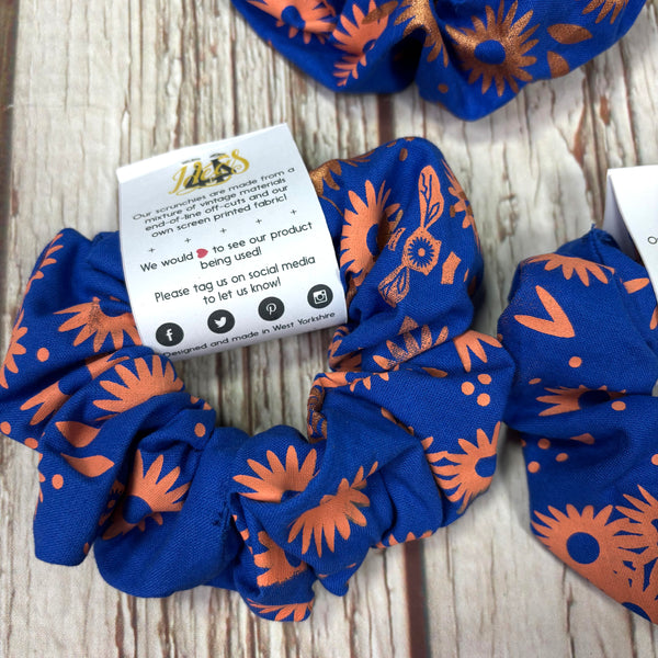 Scrunchies-Screenprinted Cotton 'Daisy'