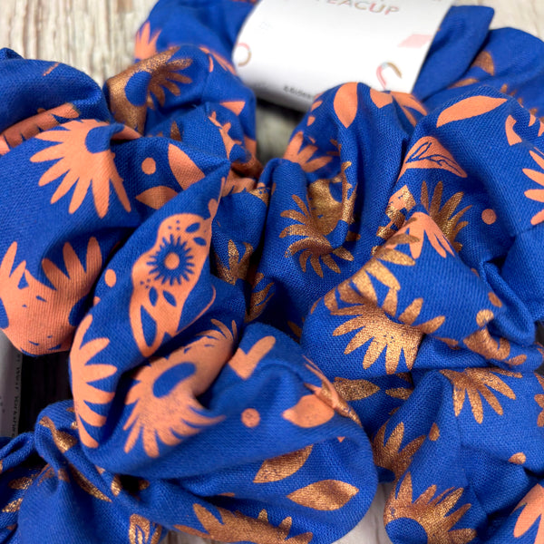 Scrunchies-Screenprinted Cotton 'Daisy'