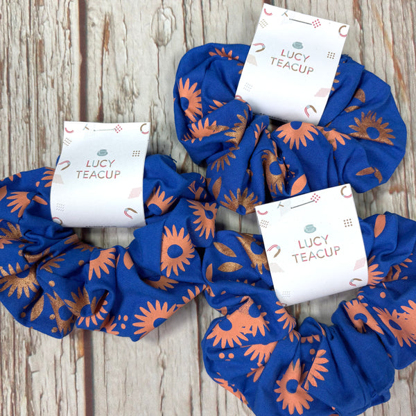 Scrunchies-Screenprinted Cotton 'Daisy'