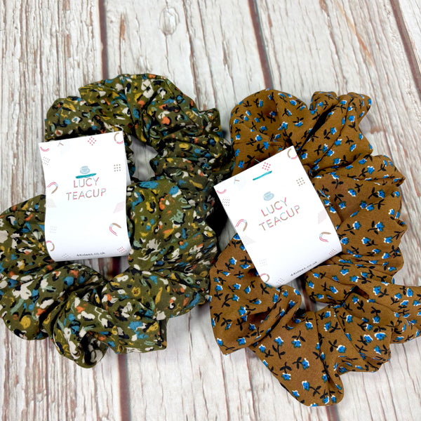 Scrunchies-Soft Fabric Florals
