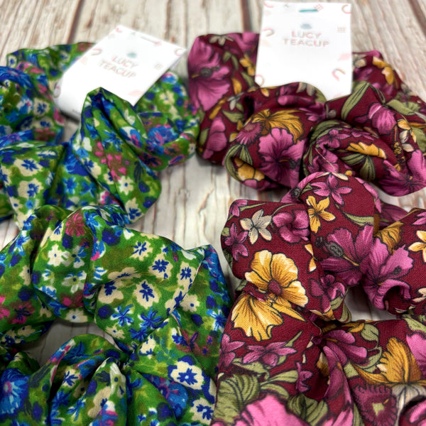 Scrunchies-Soft Fabric Florals