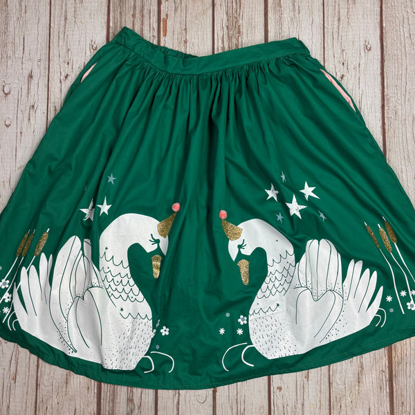 Green Unicorn Swan Skirt with Elasticated Waist and Pockets