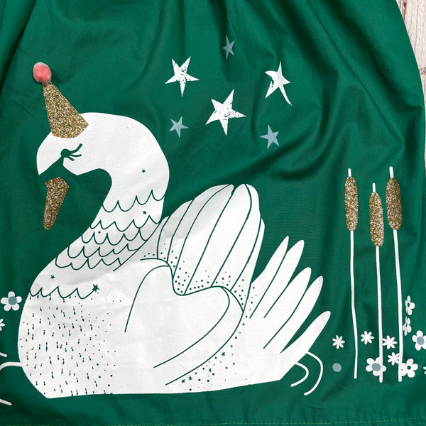 Green Unicorn Swan Skirt with Elasticated Waist and Pockets