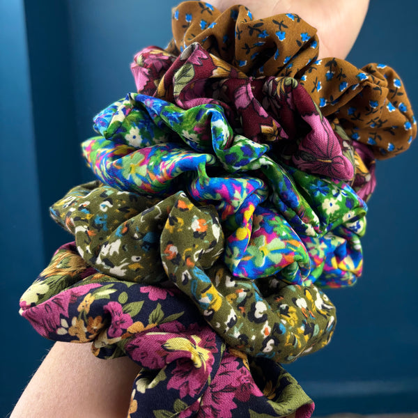 Scrunchies-Soft Fabric Florals