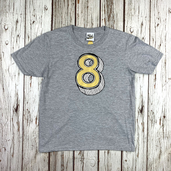 8th Birthday T-Shirt - Juniper Red Font Not Found, Font: Juniper Red, Kid's Clothes, T-Shirt: Numbers, T-Shirts 44ideas.co.uk