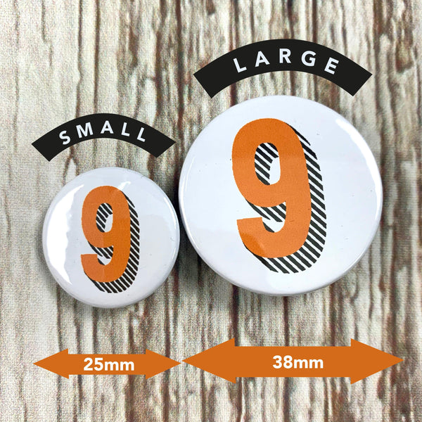 Number Badges 1-10 - Bradford Buzz Accessories, Anniversary, Badges, Birthday 44ideas.co.uk