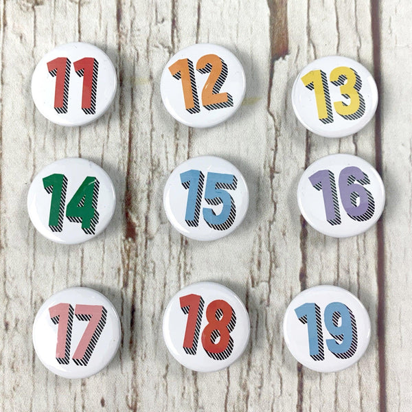 Birthday Pin Badges 11-19 - Bradford Buzz Accessories, Anniversary, Badges, Birthday 44ideas.co.uk