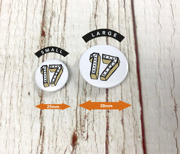 Birthday Badges! 11-19 -Juniper Red Accessories, Badges, Font Not Found, Font: Juniper Red 44ideas.co.uk
