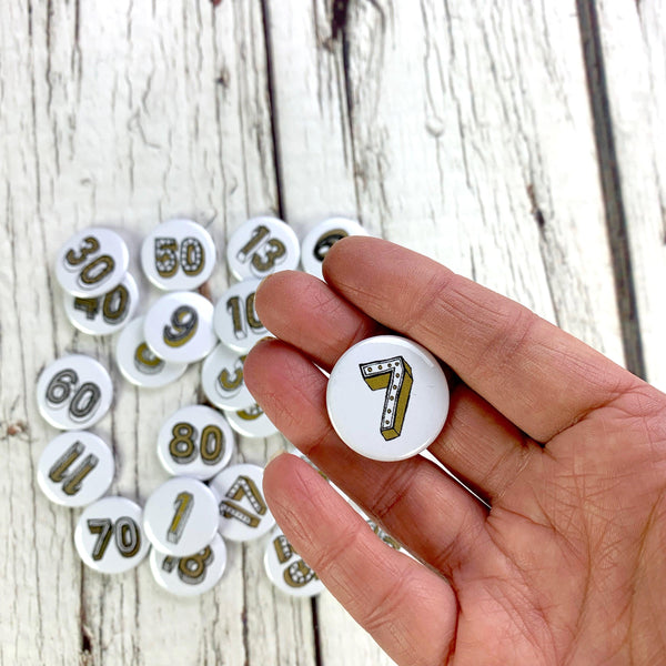 Birthday Badges! 20-80 - Juniper Red Accessories, Anniversary, Badges, Birthday 44ideas.co.uk