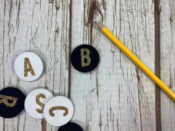 Fabric Glitter Letter Badges! Accessories, Badges, Font Not Found 44ideas.co.uk
