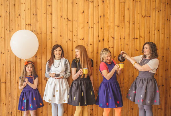 Black Pinafore Ladies Dress - Rainbow Dresses, Lucy Teacup, Womens Clothes 44ideas.co.uk