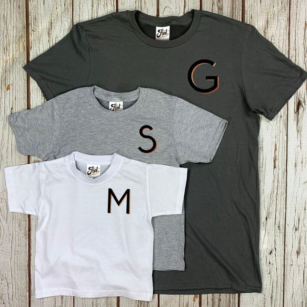 Dad/Child Matching T-Shirts letters - Branson Deals, Father's Day, Font Not Found, Font: Branson, Kid's Clothes, Men's Clothes, Mother's Day, T-Shirts: Letters 44ideas.co.uk