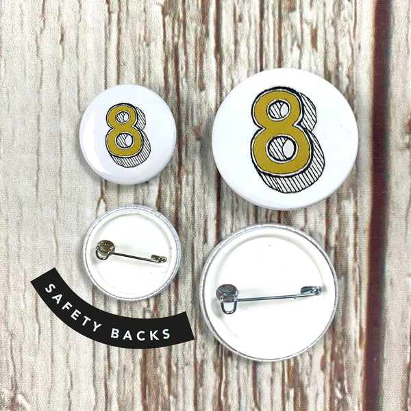 Birthday Badges! 20-80 - Juniper Red Accessories, Anniversary, Badges, Birthday 44ideas.co.uk