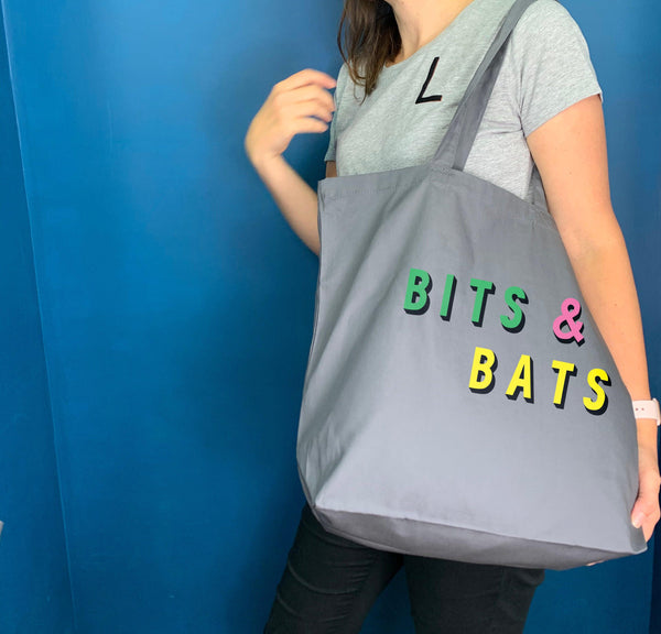 Organic Shopper Bag- Bits and Bats Accessories, Bags, Font Not Found 44ideas.co.uk