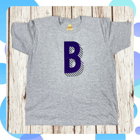Ready To Ship: Kids Letter B T-Shirt~ Age 12-14 Font Not Found, Font: Bradford Buzz, Kid's Clothes 44ideas.co.uk