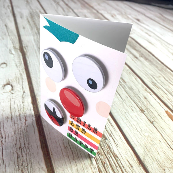 Birthday Badge Card- Smile Badges, Birthday, Cards, Pleb 44ideas.co.uk