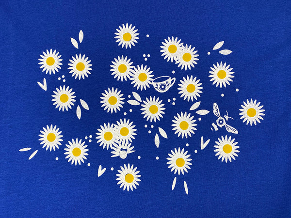 Daisy Organic Cotton Royal Blue Women’s T-Shirt