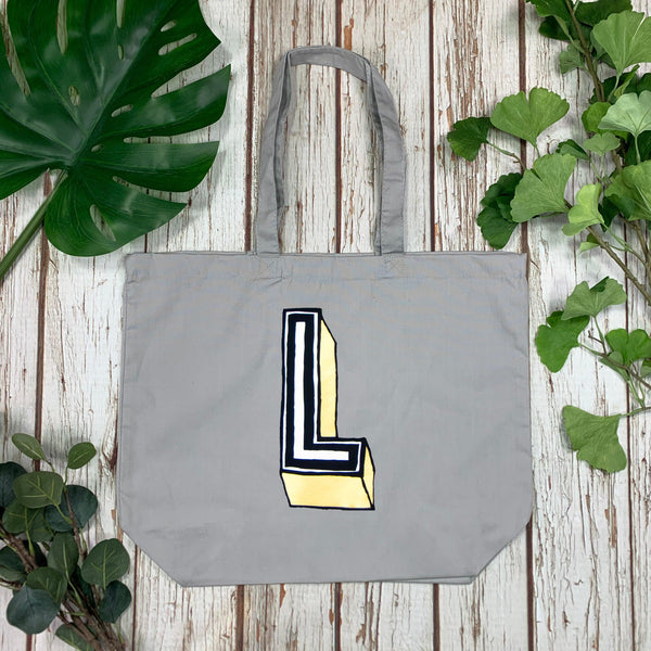 Letter Organic Shopper - Juniper Red Accessories, Bags, Font Not Found, Font: Juniper Red 44ideas.co.uk