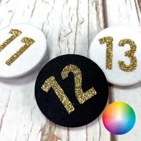 Fabric Glitter Birthday Badges! 11-19
