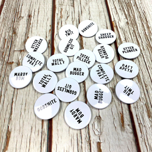 Favourite Word Badges Accessories, Badges, Pleb 44ideas.co.uk
