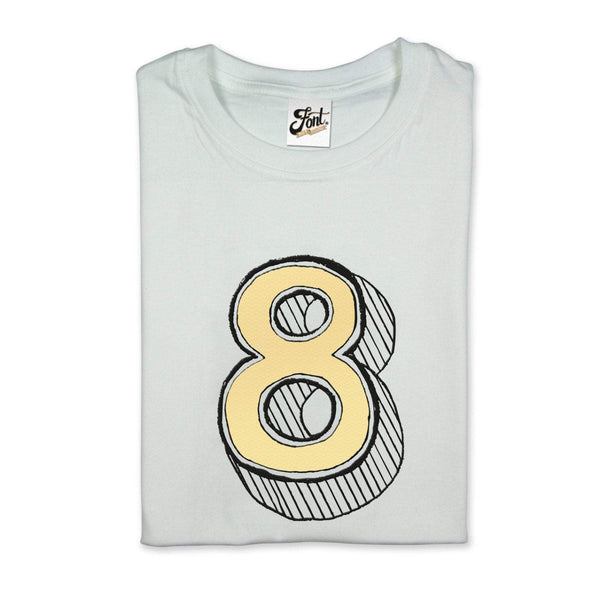8th Birthday T-Shirt - Juniper Red Font Not Found, Font: Juniper Red, Kid's Clothes, T-Shirt: Numbers, T-Shirts 44ideas.co.uk