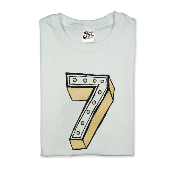 Number Seven Kids' T-Shirt - Juniper Red Font Not Found, Font: Juniper Red, Kid's Clothes, T-Shirt: Numbers, T-Shirts 44ideas.co.uk