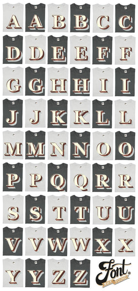 Alphabet Button Badges-Stirling Shadow Accessories, Badges, Font Not Found, Font: Stirling Shadow 44ideas.co.uk