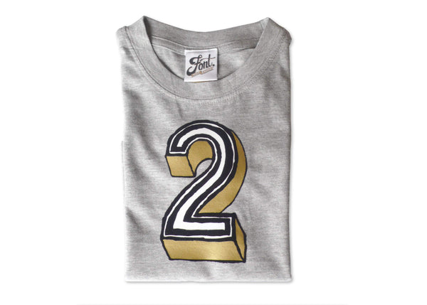Number 2 Kids' T-Shirt - Juniper Red Font Not Found, Font: Juniper Red, Kid's Clothes, New Baby, T-Shirt: Numbers, T-Shirts 44ideas.co.uk