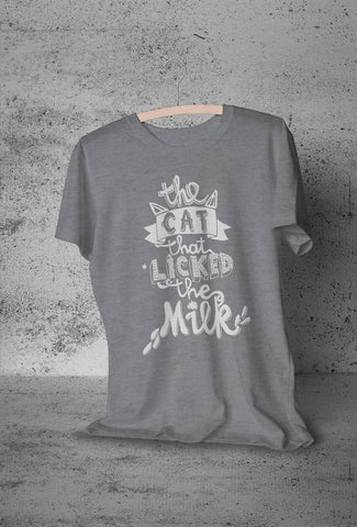 Misquoted Phrases Series: 'The Cat that got the cream' Men's Clothes, Pleb, T-Shirts, T-Shirts: Letters 44ideas.co.uk
