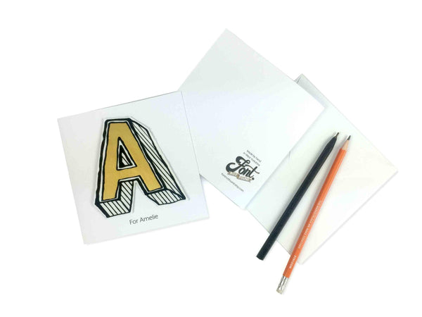 Personalised Alphabet Birthday Card Birthday, Cards, Font Not Found, Font: Juniper Red, New Baby 44ideas.co.uk