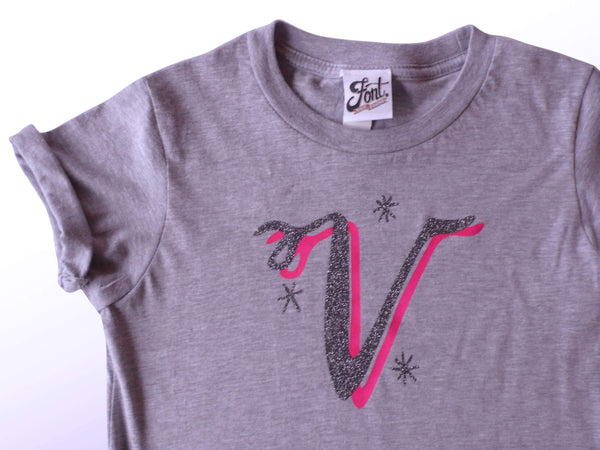 Kids' Alphabet T-Shirt - The Monroe (Neon Pink) Font Not Found, Font: The Monroe, Kid's Clothes, T-Shirts, T-Shirts: Letters 44ideas.co.uk