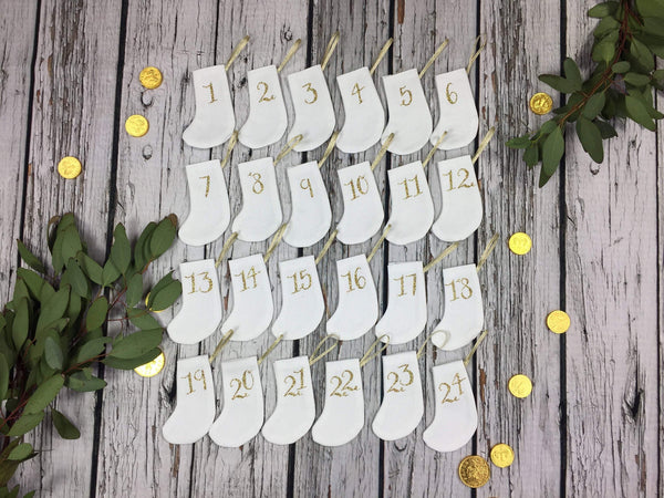 Advent Calendar Mini Stockings - The Monroe  44ideas.co.uk