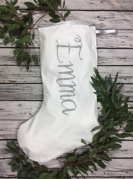Grey Personalised Christmas Sack - The Monroe Christmas, Christmas: Sacks, Font Not Found, Font: The Monroe 44ideas.co.uk
