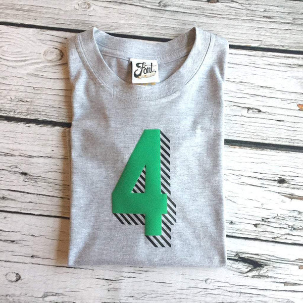 Kids' Bright Letter T-Shirt - Bradford Buzz Font Not Found, Font: Bradford Buzz, Kid's Clothes, T-Shirts, T-Shirts: Letters 44ideas.co.uk