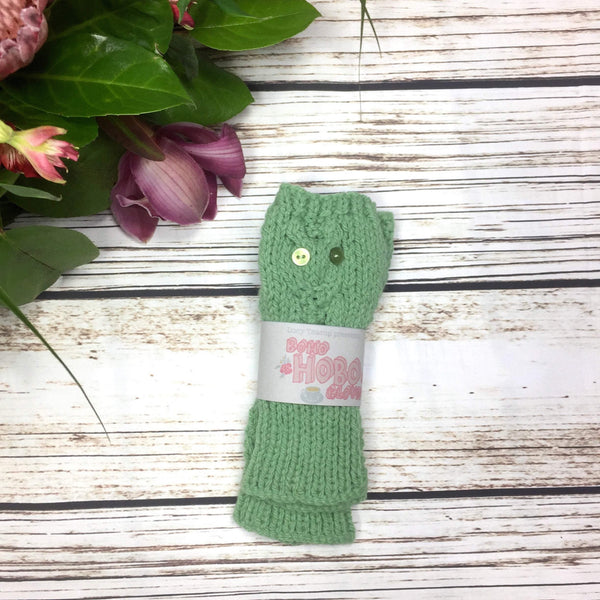 Green Owl Fingerless Gloves Accessories, Donalds Wally Hat, Gloves, Knitted 44ideas.co.uk