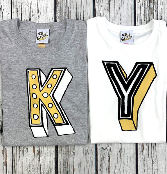 Baby Letter T-Shirt - Juniper Red Baby Clothes, Font Not Found, Font: Juniper Red, New Baby, T-Shirts, T-Shirts: Letters 44ideas.co.uk