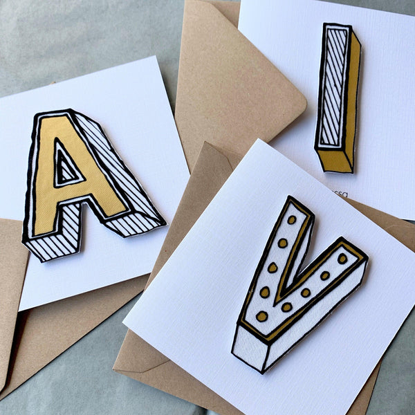 Personalised Alphabet Birthday Card Birthday, Cards, Font Not Found, Font: Juniper Red, New Baby 44ideas.co.uk