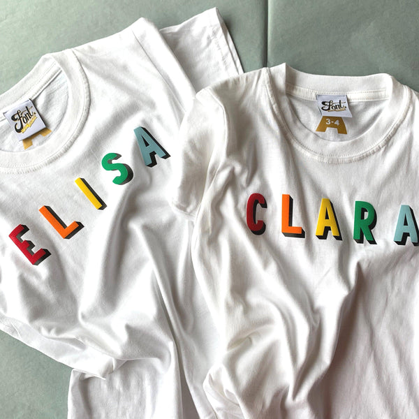 Kids' Personalised Name T-Shirt - Bingley Bang Font Not Found, Font: Bingley Bang, Kid's Clothes, T-Shirts, T-Shirts: Letters 44ideas.co.uk