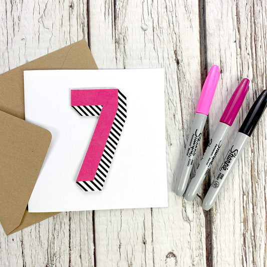 Birthday Card Numbers/Age 1-9 - Bradford Buzz Anniversary, Birthday, Cards 44ideas.co.uk