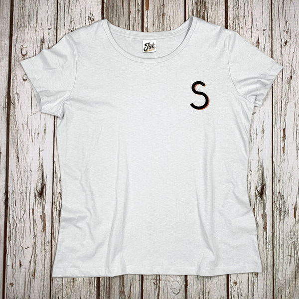 Women's Organic Letter T-Shirt - Branson Font Not Found, Font: Branson, T-Shirts, T-Shirts: Letters, Womens Clothes 44ideas.co.uk