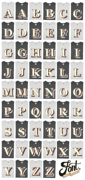 Ladies' Letter T-Shirt - Stirling Shadow Font Not Found, Font: Stirling Shadow, T-Shirts, T-Shirts: Letters, Womens Clothes 44ideas.co.uk